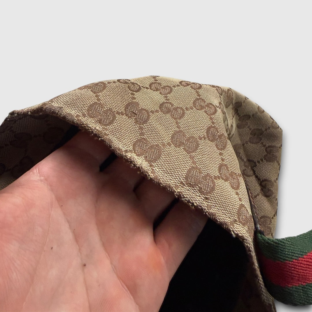 Gucci gg canvas web tote bag