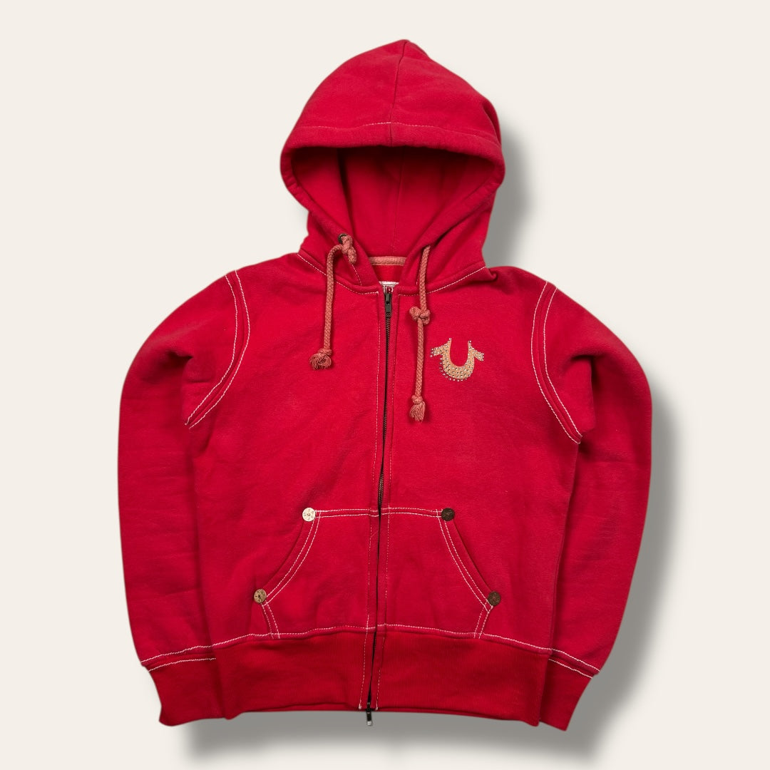 True religion zip-up hoodie red - Extra small