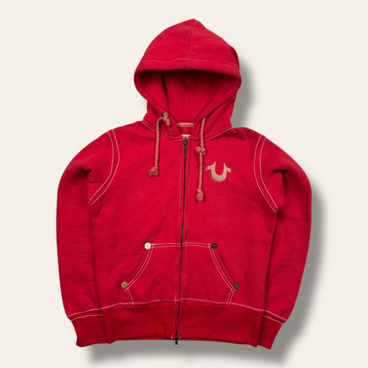 True religion zip-up hoodie red - Extra small