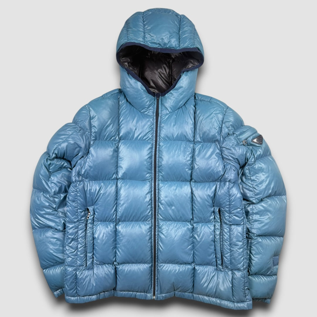 Prada down puffer jacket blue 2012 - Large