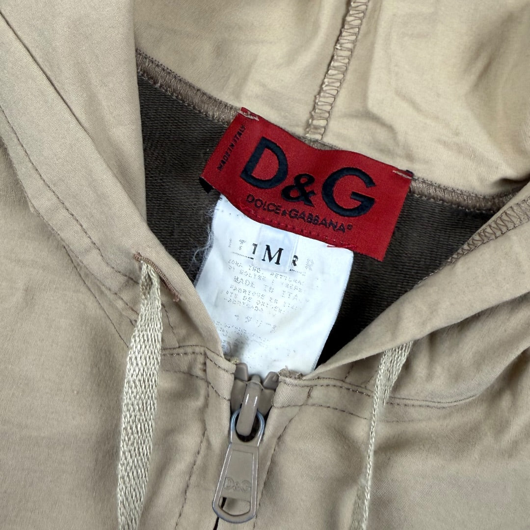 Dolce & Gabbana zip up hoodie brown/beige - Medium