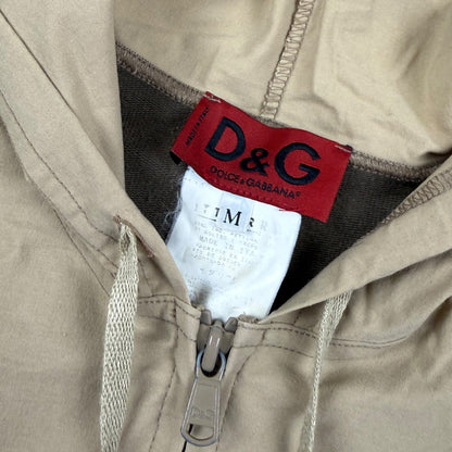 Dolce & Gabbana zip up hoodie brown/beige - Medium