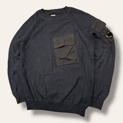 C.P. Company front pocket sweater navy - Medium