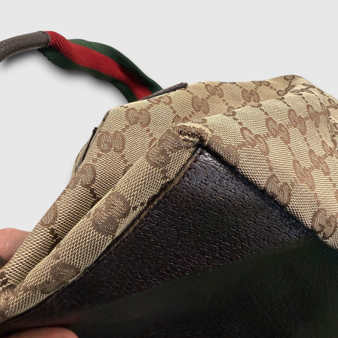 Gucci gg canvas web tote bag