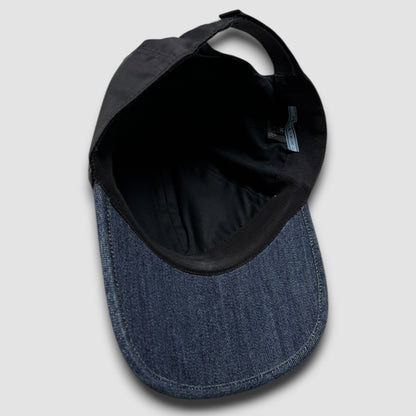 Prada nylon & denim cap black - Medium