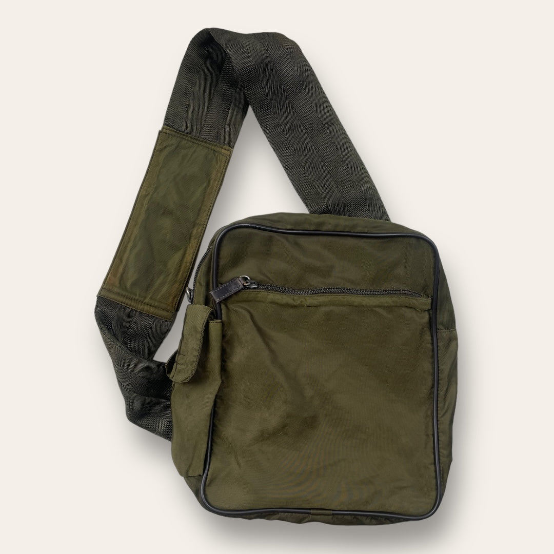 Prada sling bag dark green