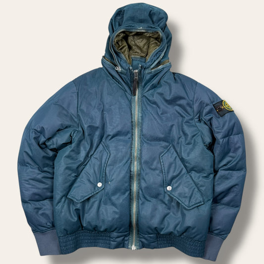 Stone Island Mesh badge jacket blue - Small