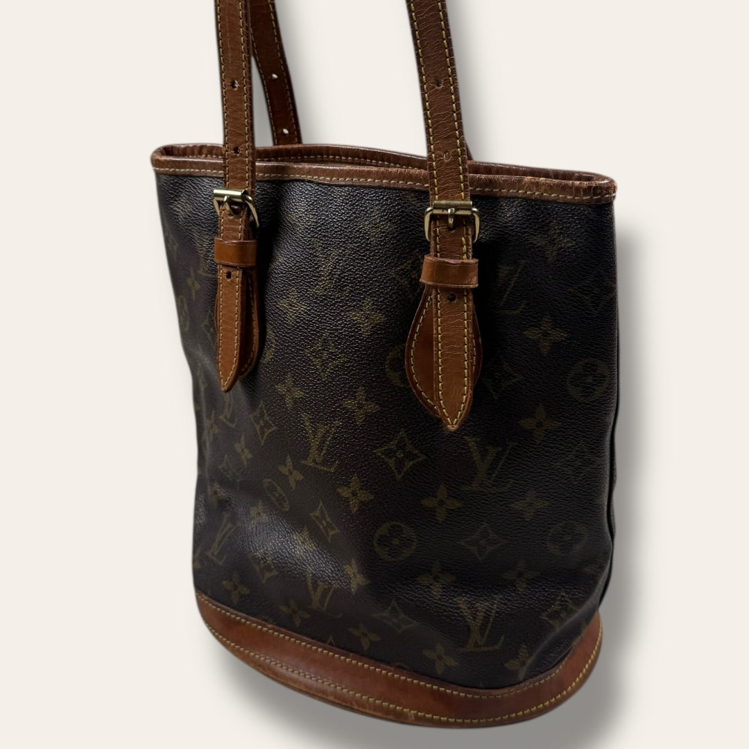 Louis vuitton bucket bag brown