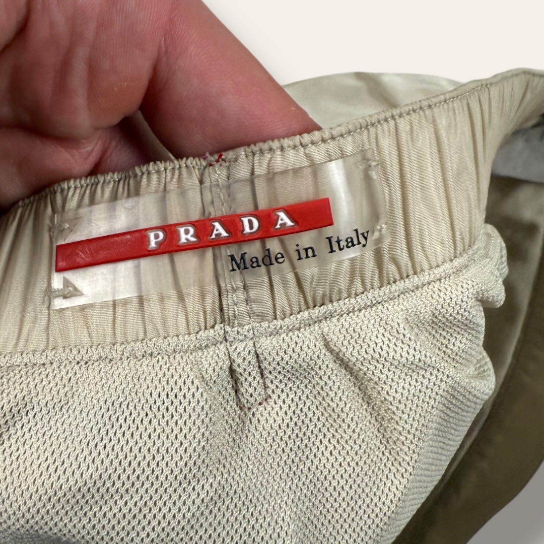 Prada sport swim trunks beige - Medium