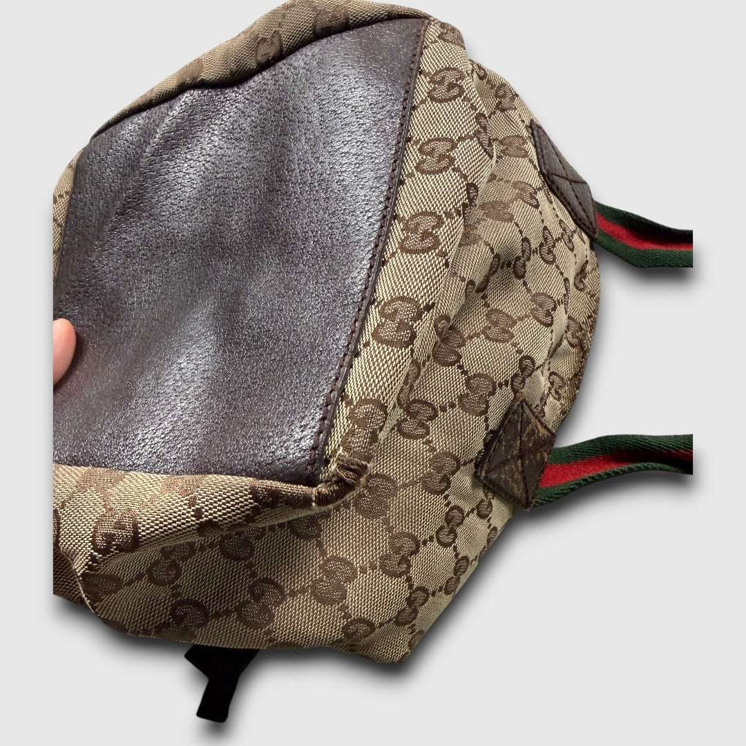Gucci gg canvas web tote bag