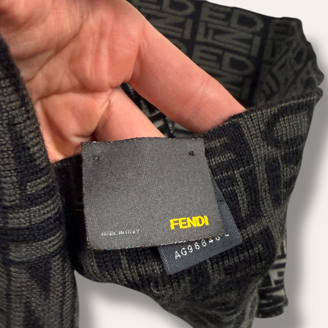 Fendi scarf grey/black