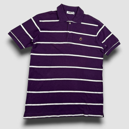 Bape striped polo purple/white - Medium