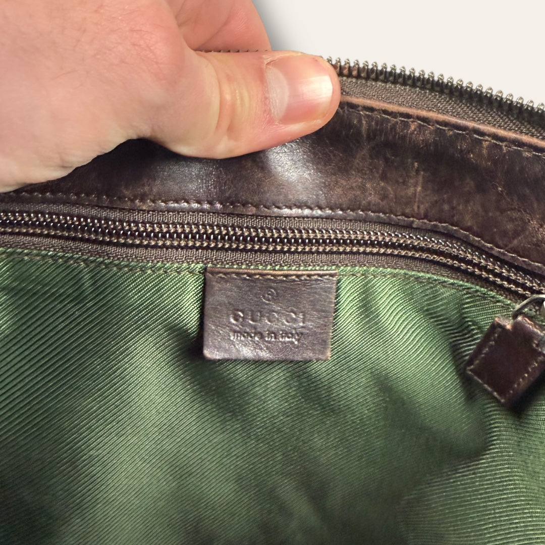 Gucci canvas shoulder bag