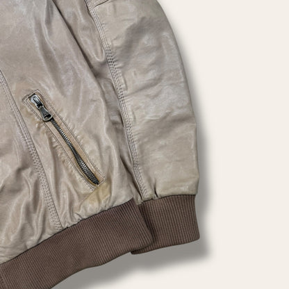 Dolce & Gabbana leather jacket beige - Medium