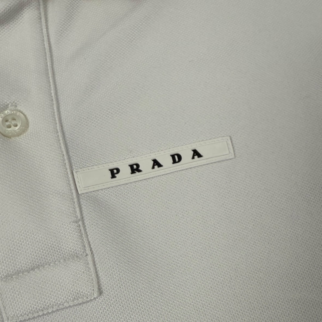 Prada polo shirt white - Large