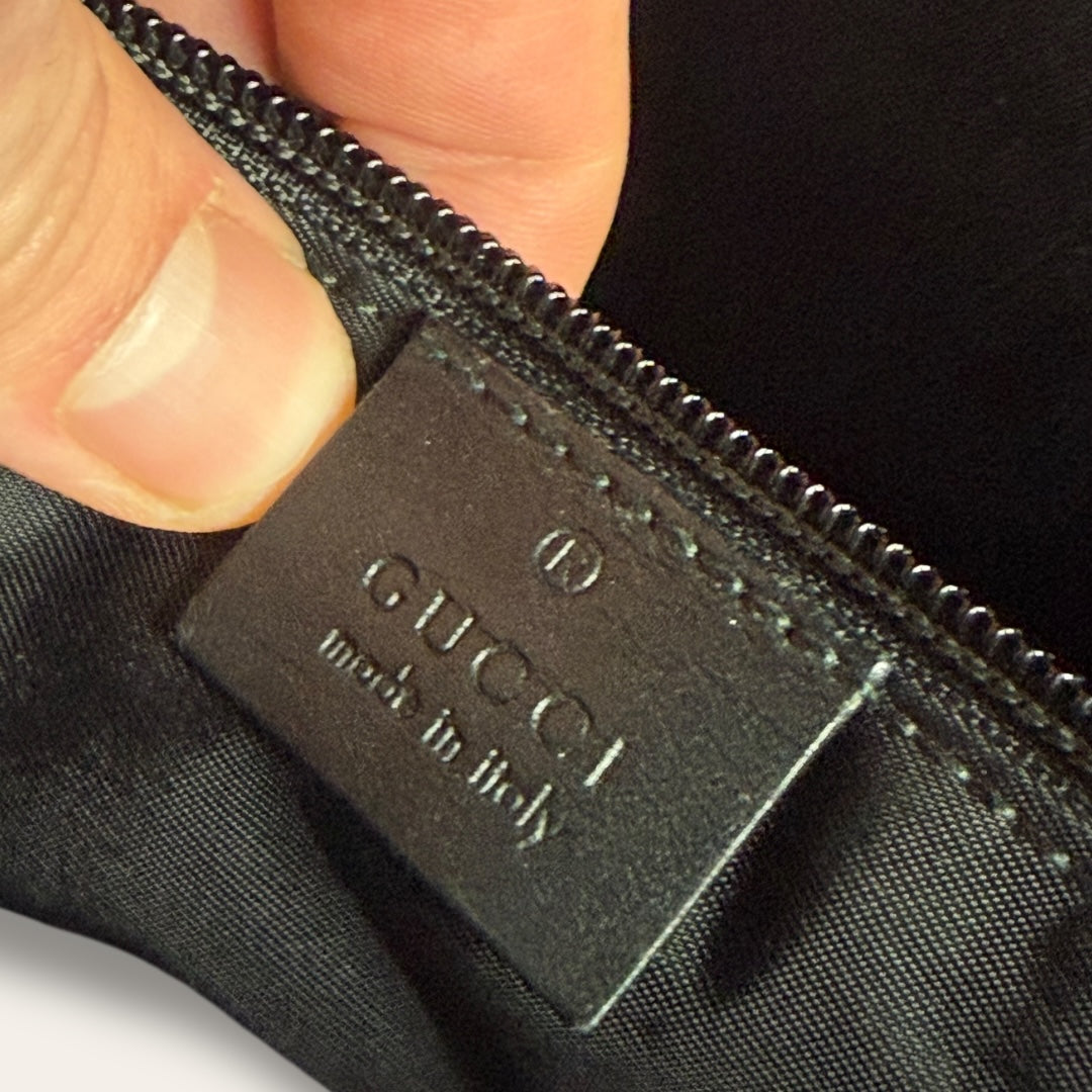 Gucci canvas black grey business bag