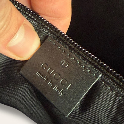 Gucci canvas black grey business bag