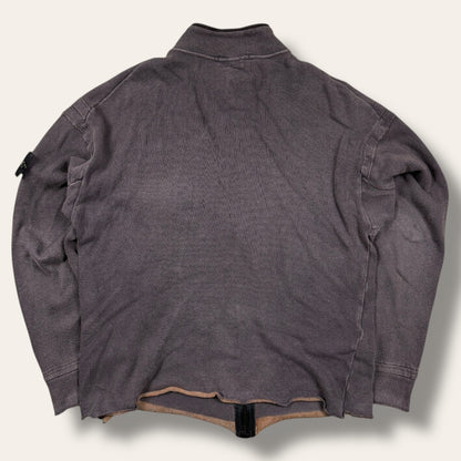 Stone Island zip-up vest brown - Large