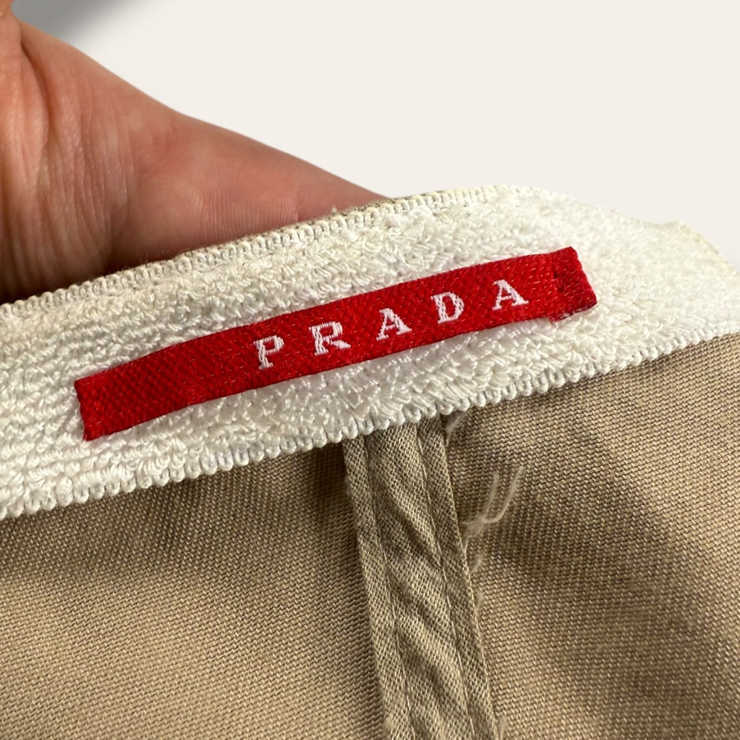 Prada brown logo cap - Large