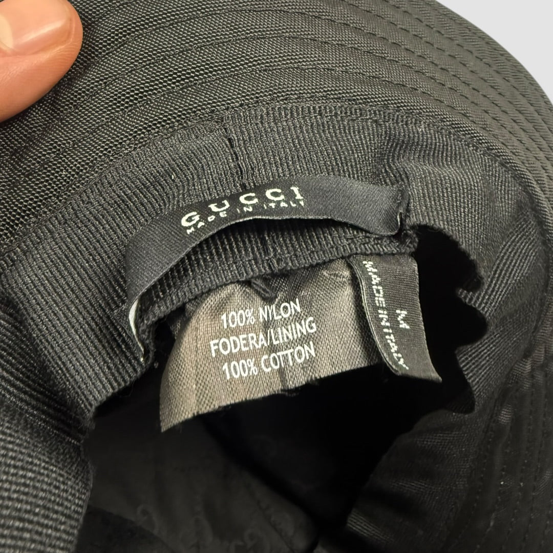 Gucci Bob bucket hat black/dark green - medium