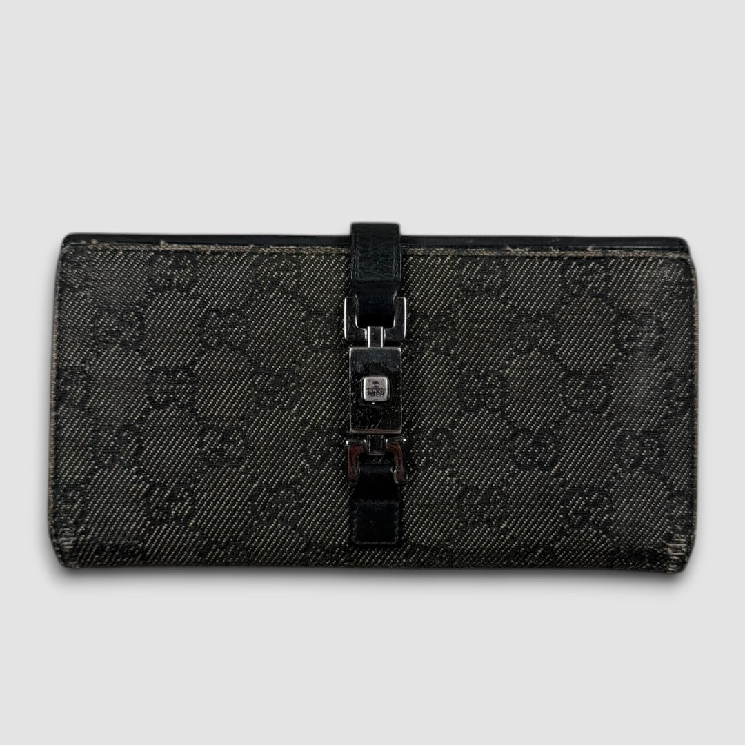 Gucci GG canvas wallet dark green