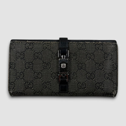 Gucci GG canvas wallet dark green