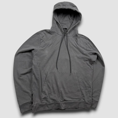 Prada black logo hoodie grey - Large