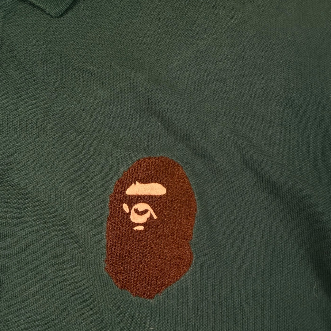 Bape polo shirt green - Extra large