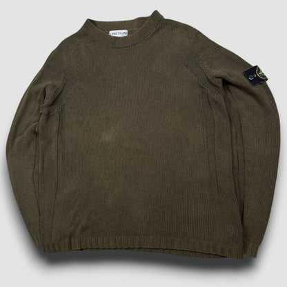 Stone Island knitted sweater khaki - Large