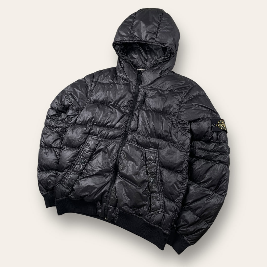 Stone Island garment dyed down jacket black - Medium