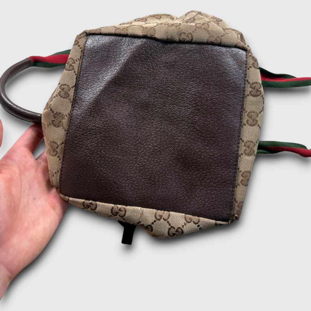 Gucci gg canvas web tote bag