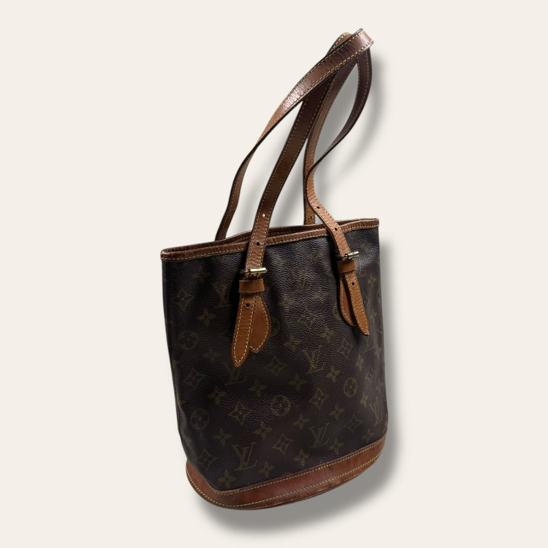 Louis vuitton bucket bag brown