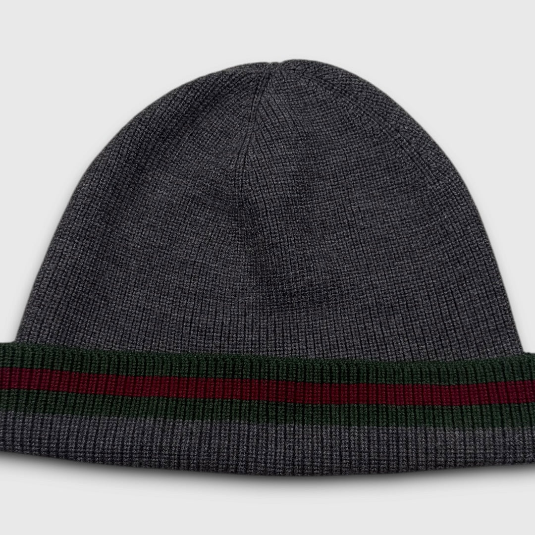 Gucci web stripes hat grey