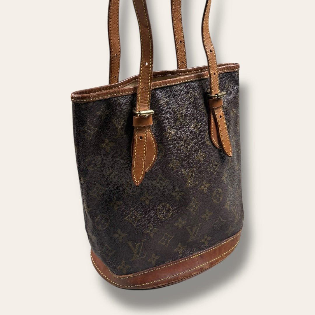 Louis vuitton bucket bag brown