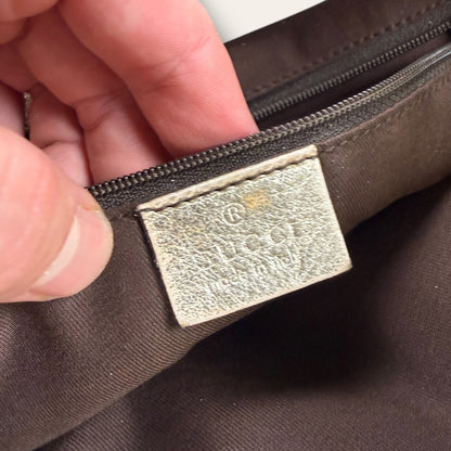 Gucci canvas handbag beige/gold