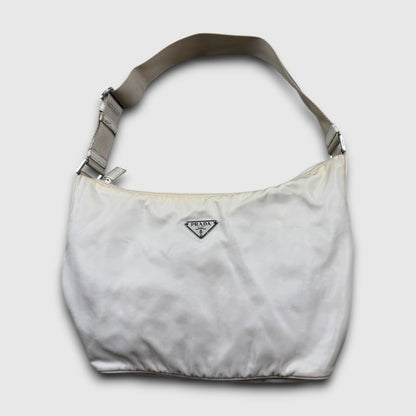 Prada nylon tessuto handbag white