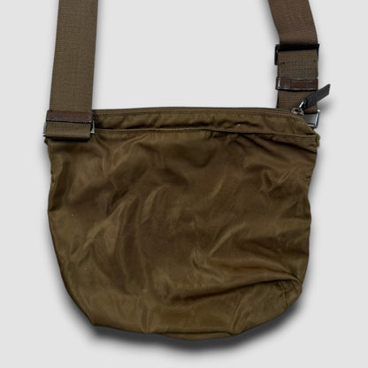 Prada nylon shoulder bag brown