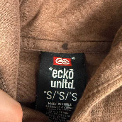 Ecko zip-up hoodie brown - Small