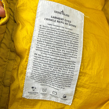 Stone Island garment Dyed Crinkle reps NY down Gilet yellow - extra large