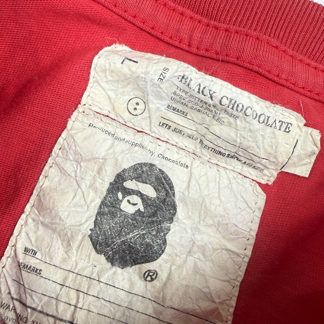 Bape chocolate tee red - Medium
