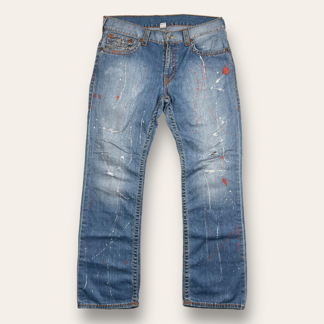 True religion paint splatter jeans - 36 (extra large)