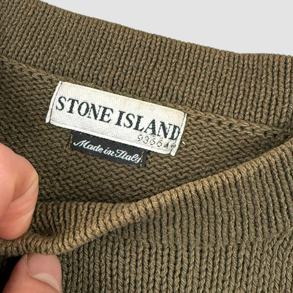 Stone Island knitted sweater khaki - Large