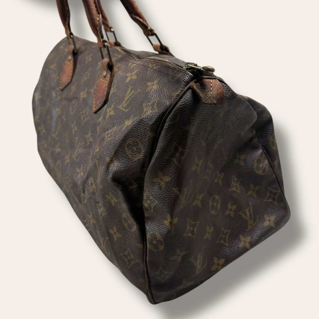 Louis vuitton speedy 30 monogram canvas bag brown