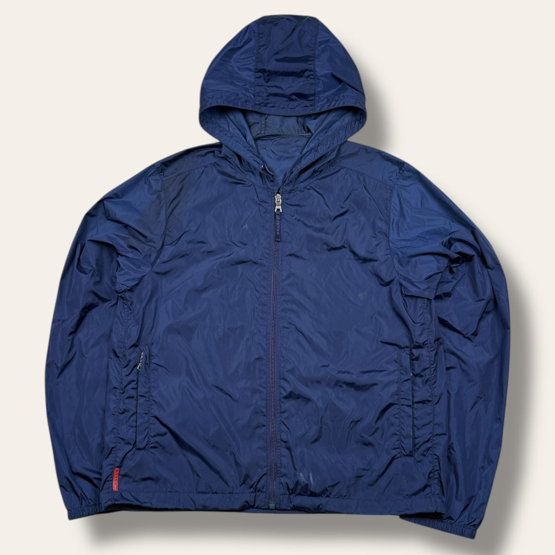Prada sport short tab windbreaker blue SS/2009  - Large