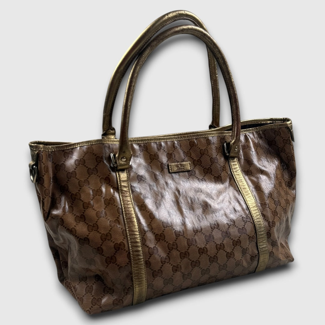 Gucci GG canvas plastific leather