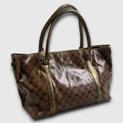 Gucci GG canvas plastific leather