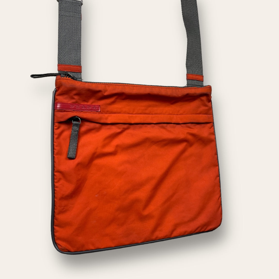 Prada sport shoulder bag orange