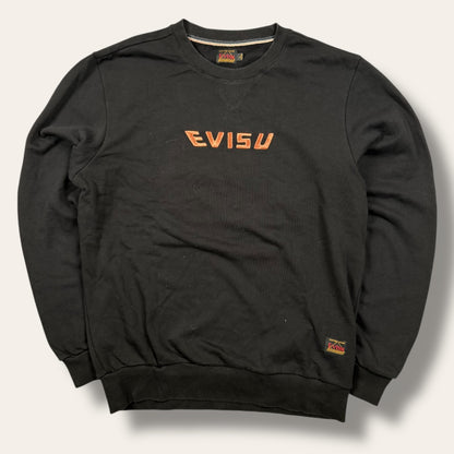 Evisu sweater orange/black - Large