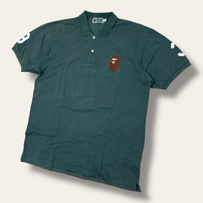 Bape polo shirt green - Extra large