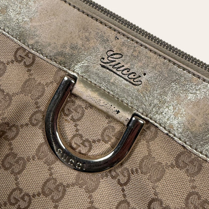 Gucci canvas handbag beige/gold
